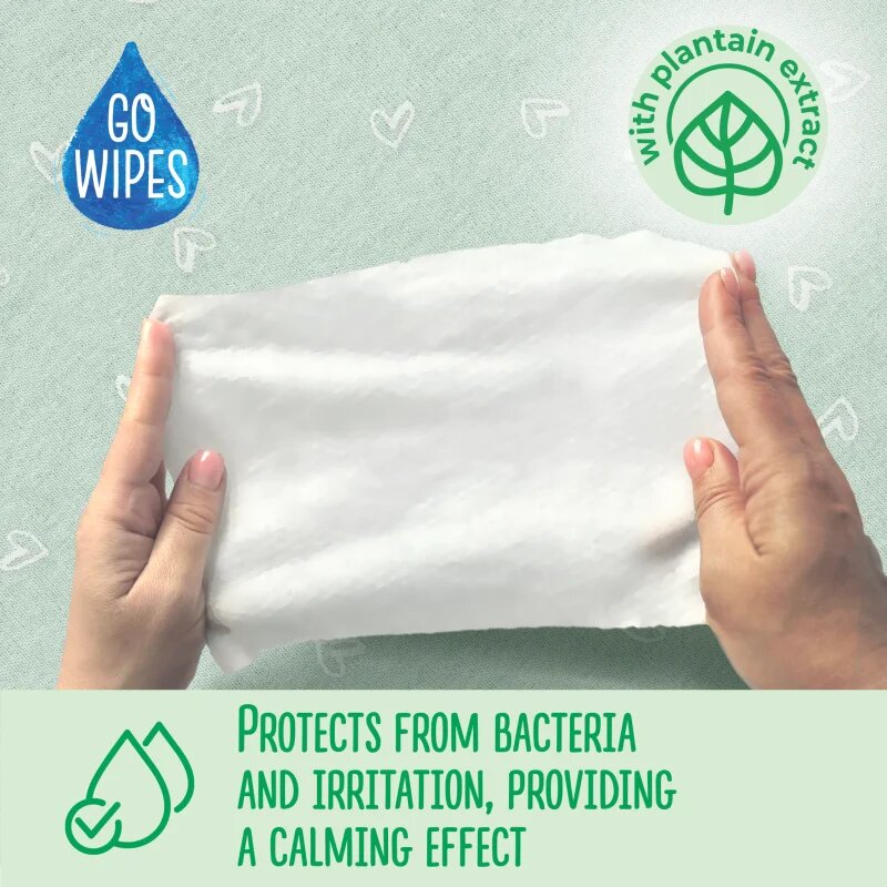 GoWipes Extra Care nedves törlőkendő gyerekeknek az érzékeny bőrre 0+ 60 db