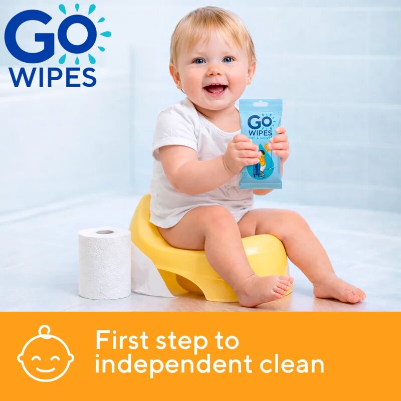 GoWipes For Kids & Juniors nedves WC papír gyermekeknek 10 db