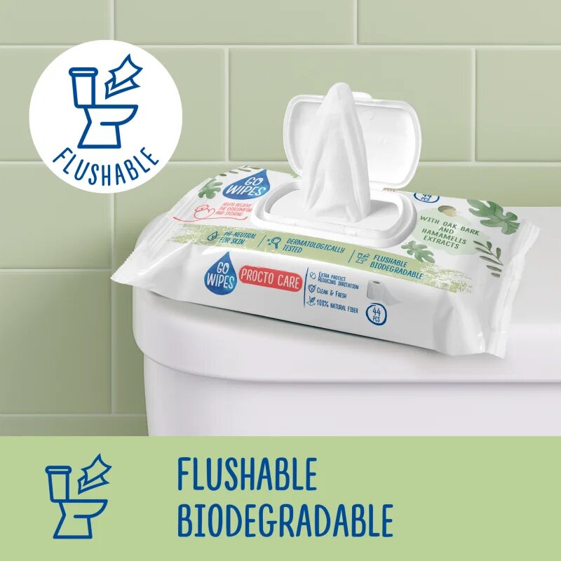 GoWipes Procto Care nedves WC papír az érzékeny bőrre 44 db