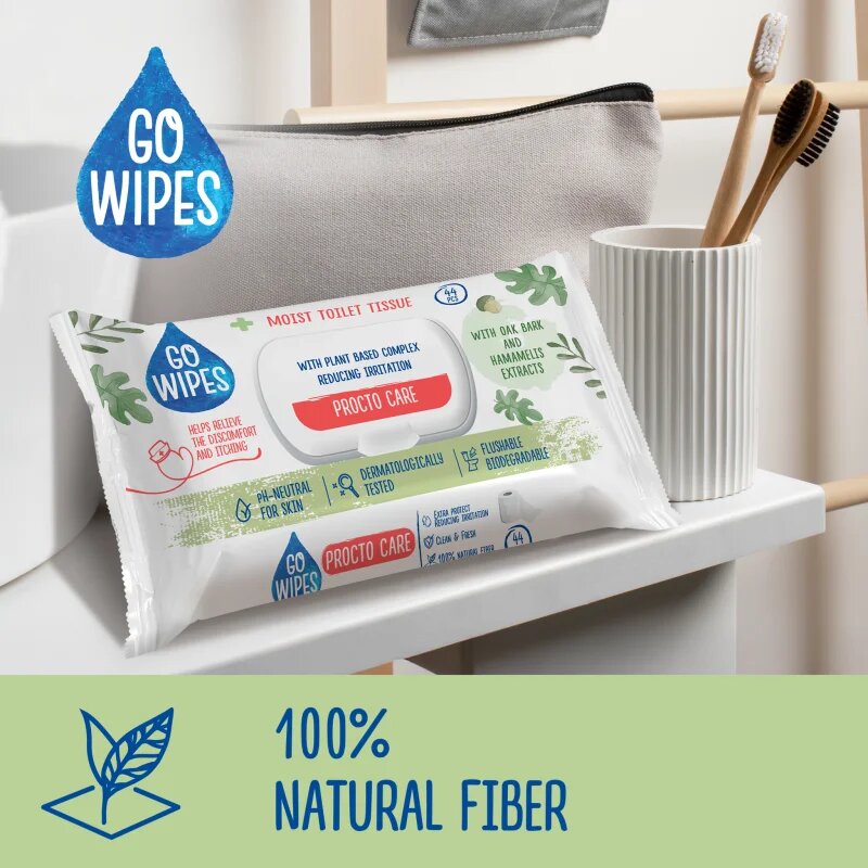 GoWipes Procto Care nedves WC papír az érzékeny bőrre 44 db