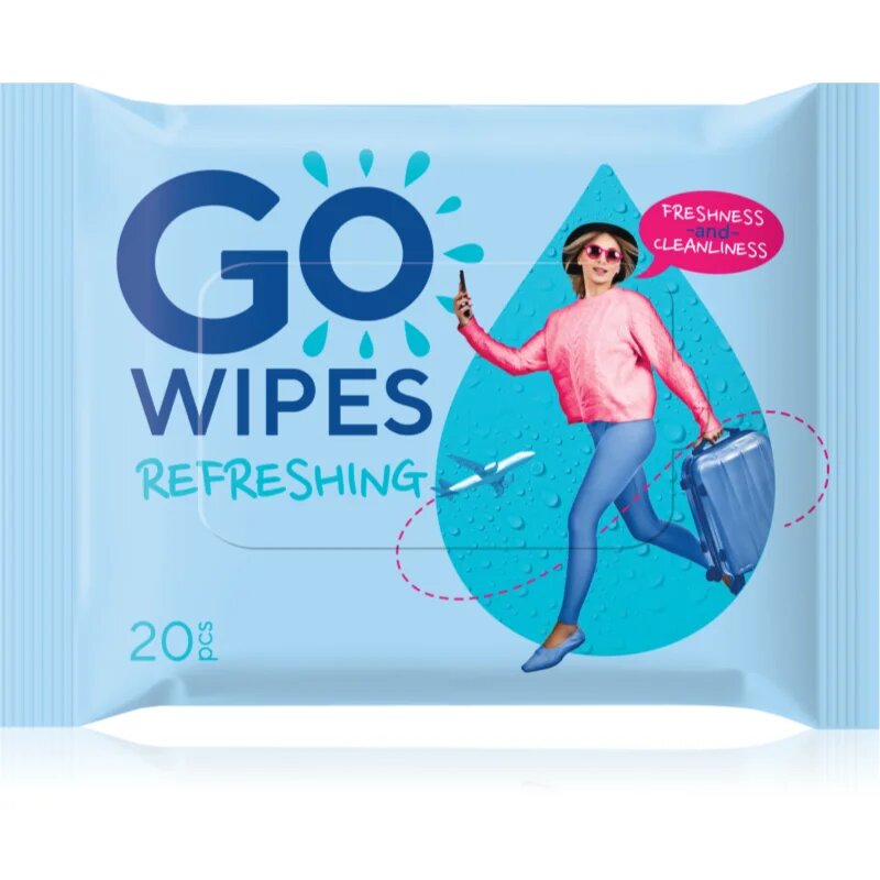 GoWipes Refreshing Wet Wipes frissítő nedves törlőkendők kézre 20 db