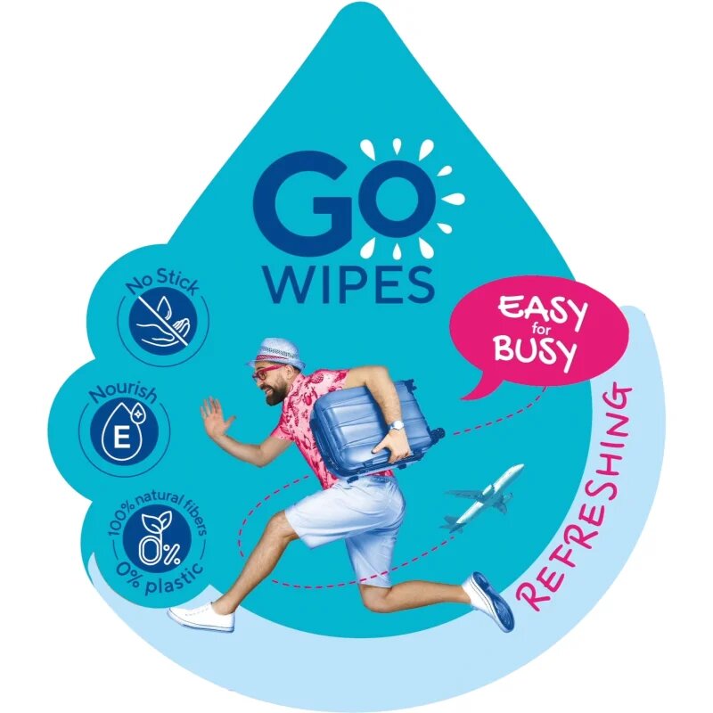 GoWipes Refreshing Wet Wipes frissítő nedves törlőkendők kézre 20 db