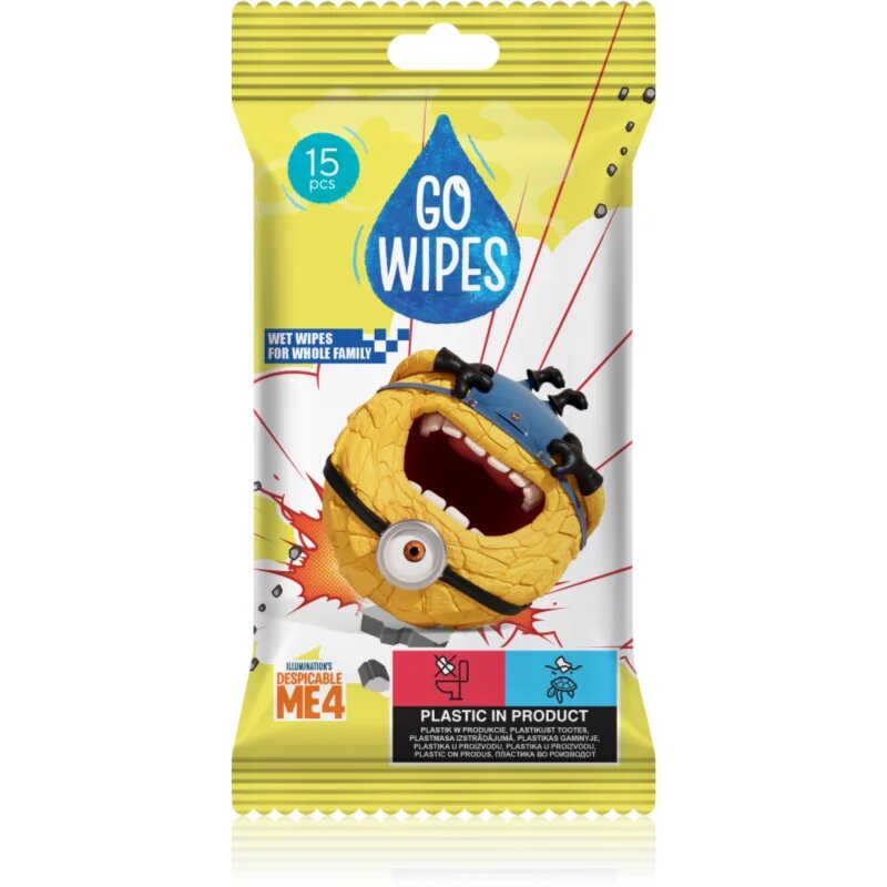 GoWipes Wet Wipes For Whole Family nedves tisztító törlőkendők kézre 15 db