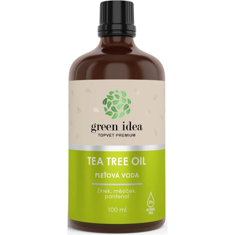 Green Idea Tea Tree Oil bőrtisztító víz alkoholmentes 100 ml