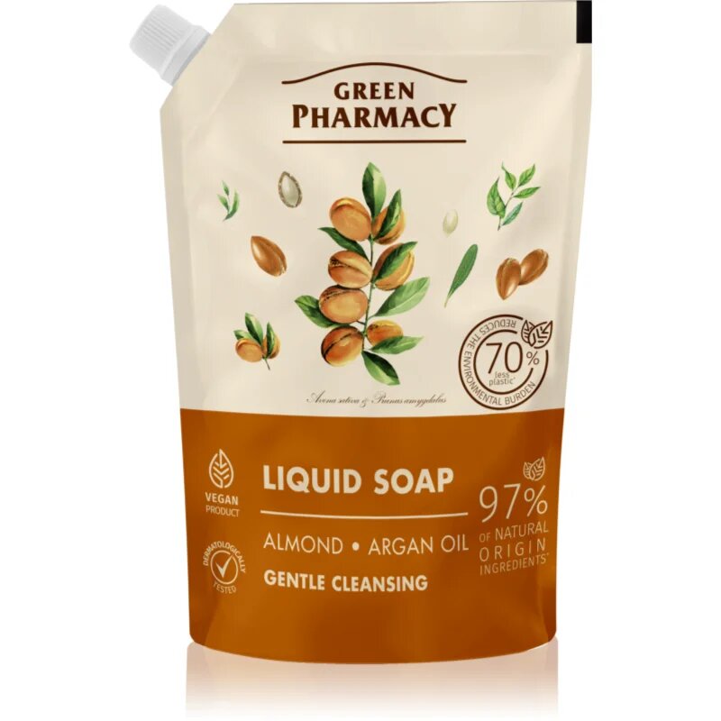 Green Pharmacy Almond & Argan Oil folyékony szappan utántöltő 460 ml