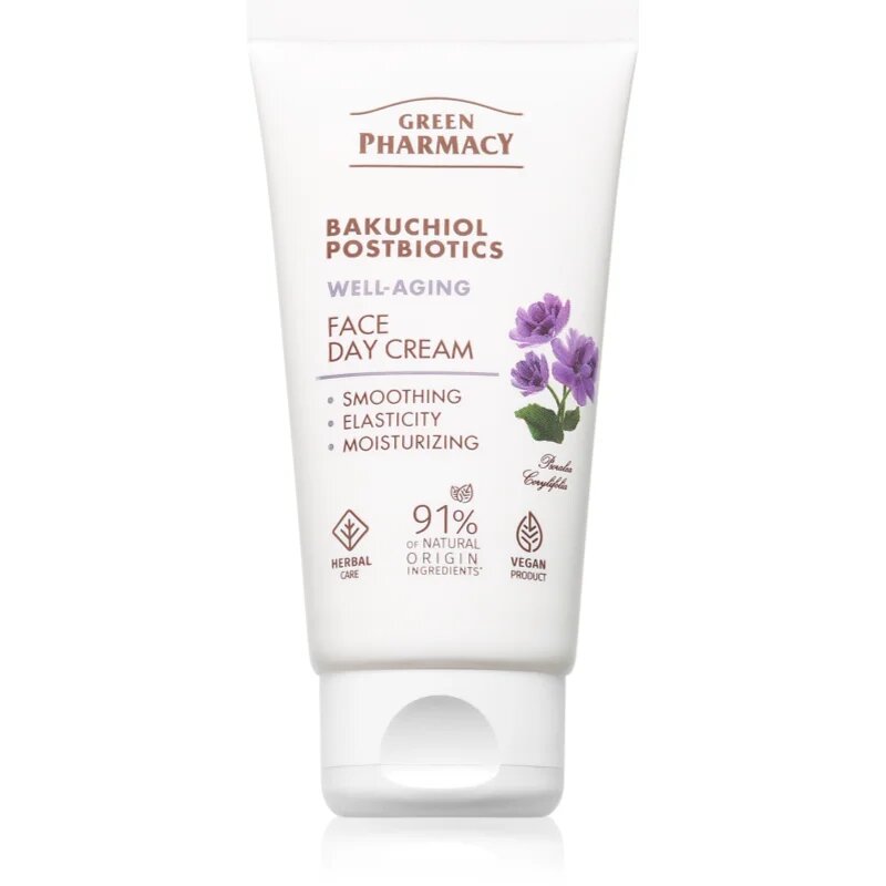 Green Pharmacy Bakuchiol & Postbiotics Day Face Cream védő és fiatalító nappali krém 50 ml
