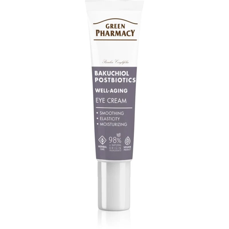 Green Pharmacy Bakuchiol & Postbiotics Eye Cream szemkrém az öregedés jelei ellen 15 ml