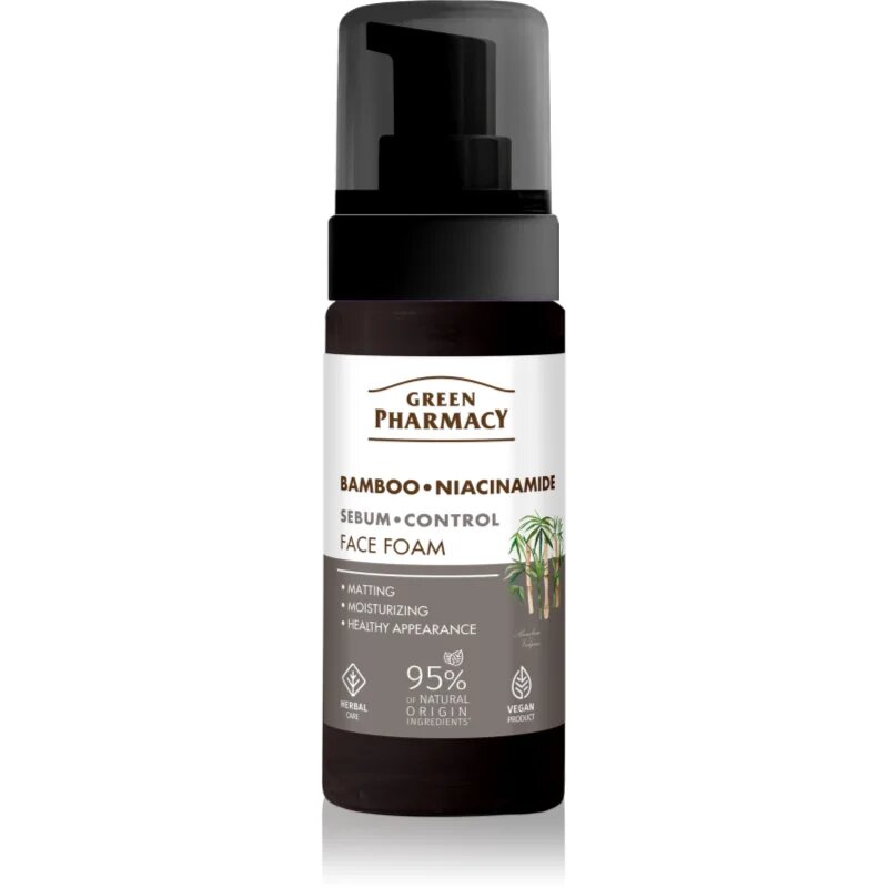 Green Pharmacy Bamboo & Niacinamide Face Foam arctisztító hab 150 ml