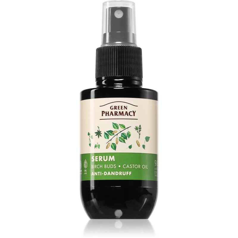 Green Pharmacy Birch Buds & Castol Oil Care Serum szérum korpásodás ellen 100 ml