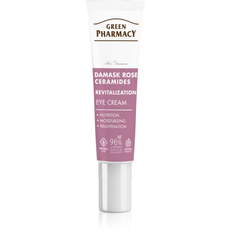 Green Pharmacy Damask Rose & Ceramides Eye Cream revitalizáló szemkrém 15 ml