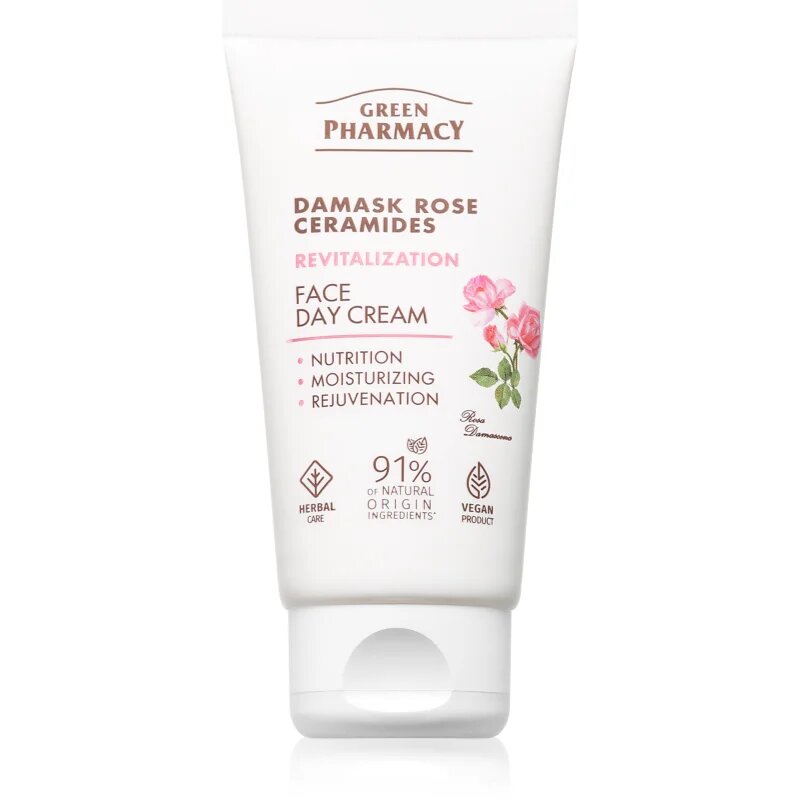 Green Pharmacy Damask Rose & Ceramides Face Cream tápláló nappali arckrém manukamézzel 50 ml