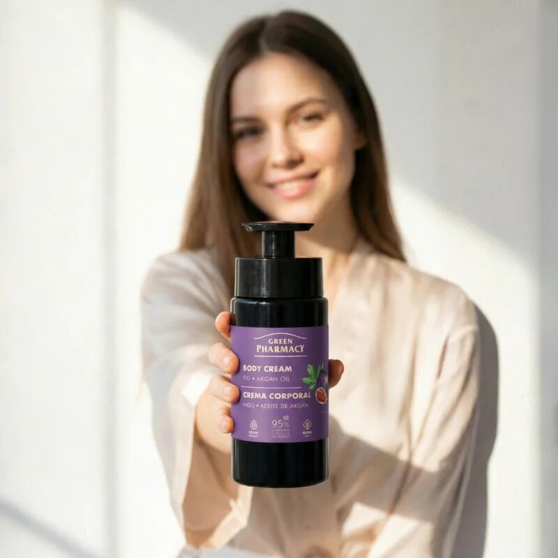 Green Pharmacy Fig & Argan Oil testápoló krém 739 ml