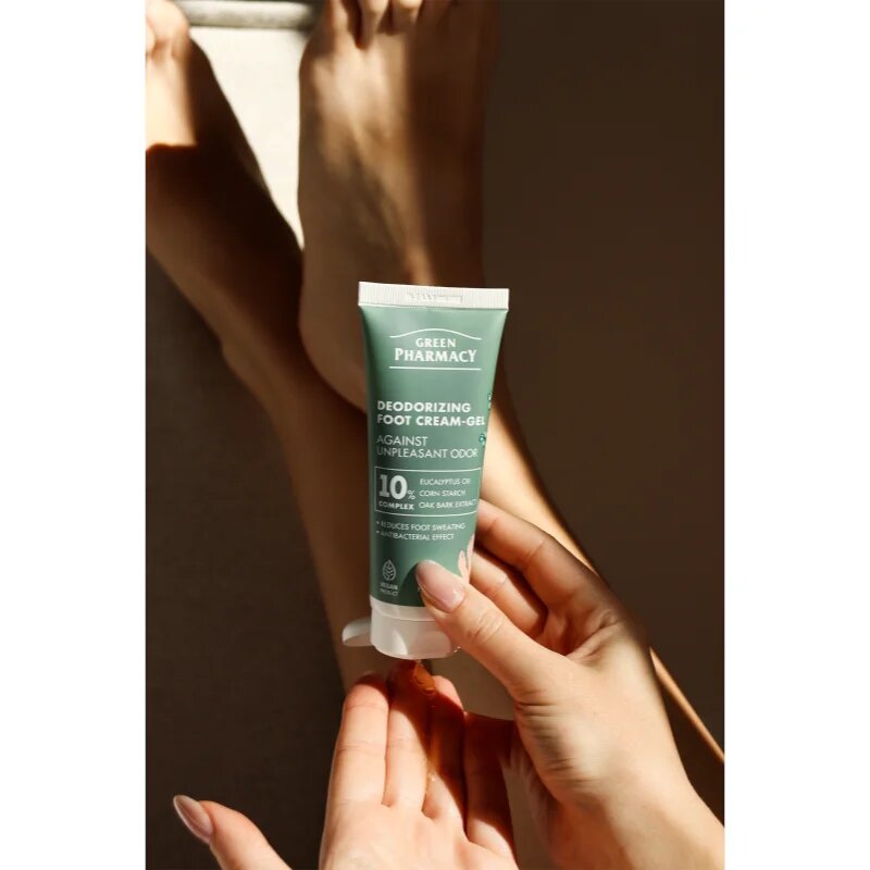 Green Pharmacy Foot Care Deodorizing Foot Cream-Gel Against Unpleasant Odor géles krém lábakra 75 ml