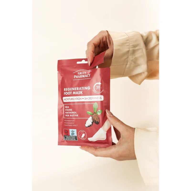 Green Pharmacy Foot Care Regenerating Foot Mask regeneráló maszk lábakra 2x13 ml