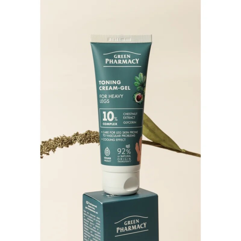 Green Pharmacy Foot Care Toning Foot Cream-Gel For Heavy Legs lábkrém 75 ml