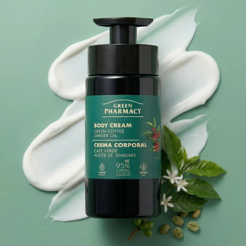 Green Pharmacy Green Coffee & Ginger Oil testápoló krém 739 ml