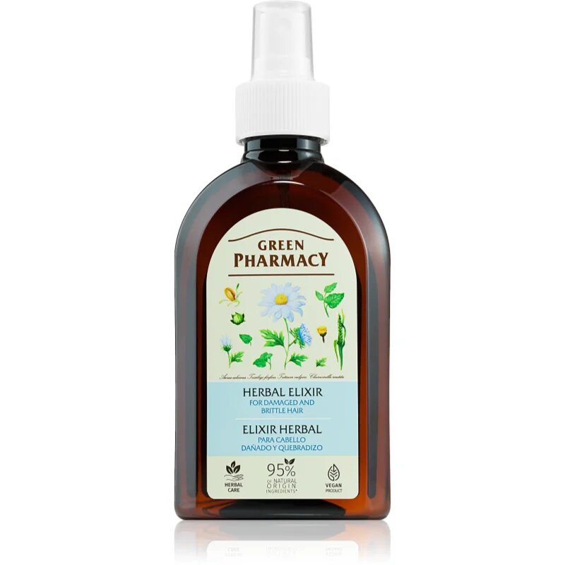 Green Pharmacy Herbal Elixir Hair Care növényi elixír sérült töredezett hajra 250 ml
