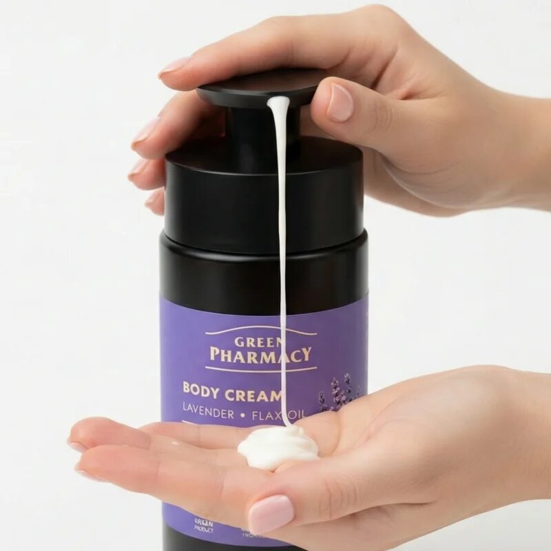 Green Pharmacy Lavender & Flax Oil testápoló krém 739 ml