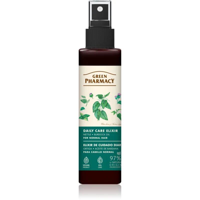 Green Pharmacy Nettle & Burdock oil Elixir szérum normál hajra 150 ml