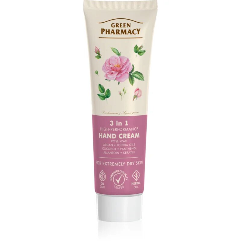 Green Pharmacy Rose Hand Cream tápláló hidratáló krém kézre és körmökre 100 ml