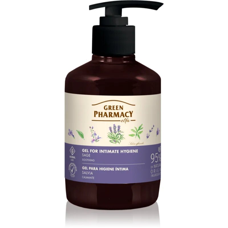Green Pharmacy Sage & Thyme Gel for Intimate Hygiene Nyugtató intim mosakodó 370 ml