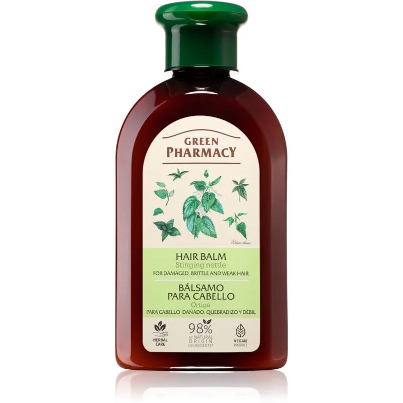Green Pharmacy Stinging Nettle Hair Balm balzsam a sérült töredezett és gyenge hajra 300 ml