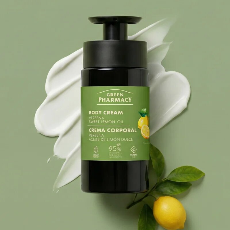 Green Pharmacy Verbena & Sweet Lemon Oil testápoló krém 739 ml