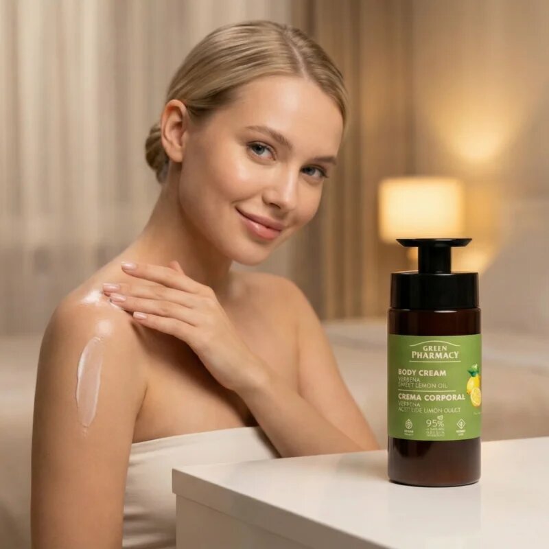 Green Pharmacy Verbena & Sweet Lemon Oil testápoló krém 739 ml