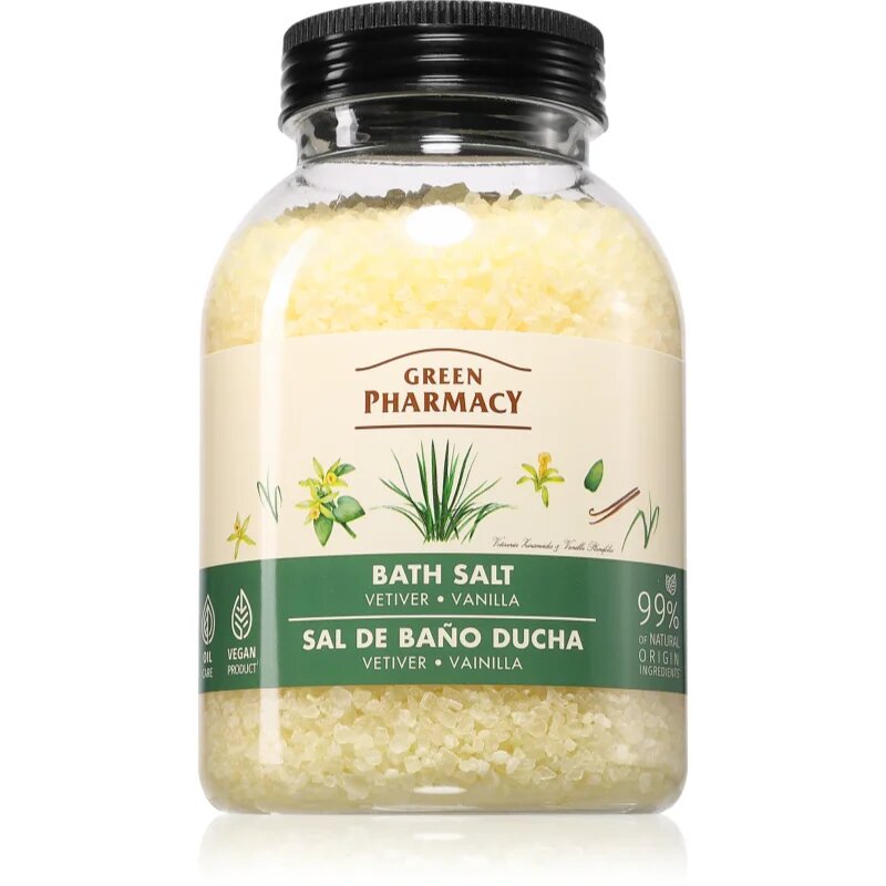 Green Pharmacy Vetiver & Vanilla Bath Salt relaxáló fürdősó 1000 g