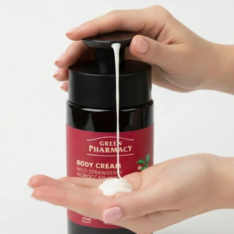 Green Pharmacy Wild Strawberry & Moroccan Mint Oil testápoló krém 739 ml