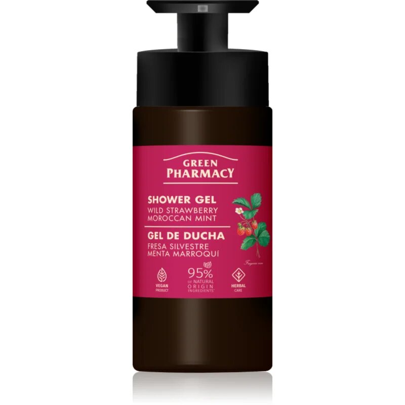 Green Pharmacy Wild Strawberry & Moroccan Mint Oil tusfürdő gél 739 ml
