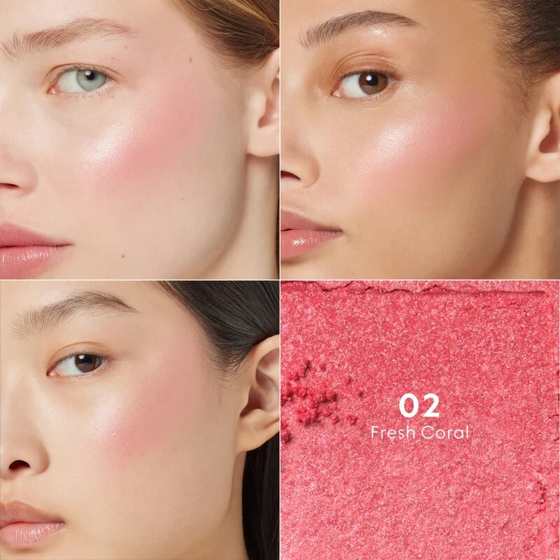 Gucci Beauty Glow Blush kompakt arcpirosító árnyalat 02 Fresh Coral 5.5 g