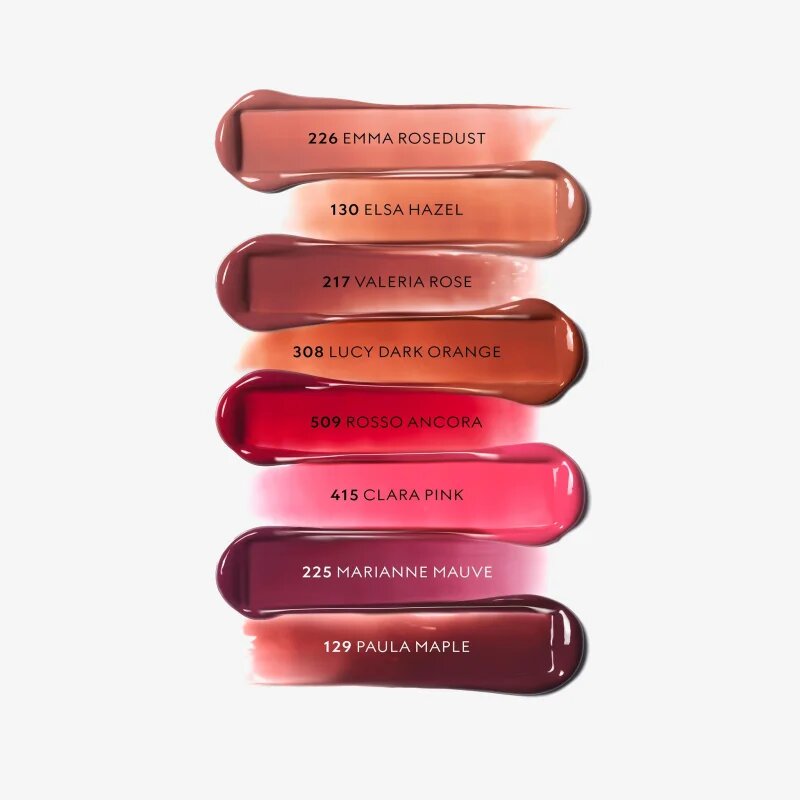 Gucci Beauty Glow Oil-In-Water Tint Liquid Lipstick fényes hidratáló folyékony rúzs árnyalat 308 Lucy Dark Orange 6.5 ml