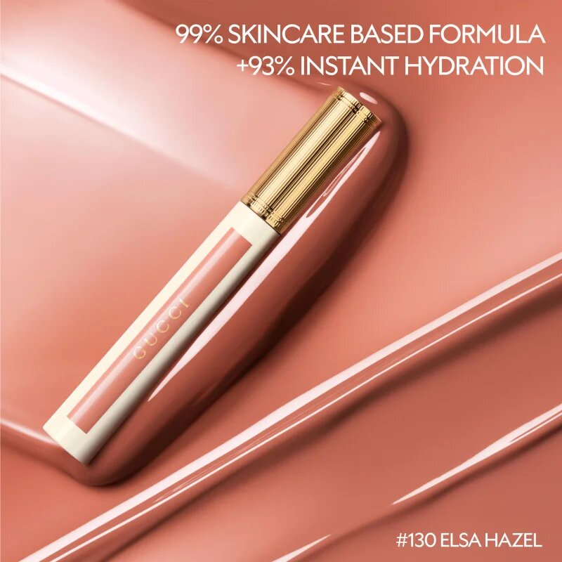 Gucci Beauty Glow Oil-In-Water Tint Liquid Lipstick fényes hidratáló folyékony rúzs árnyalat 415 Clara Pink 6.5 ml