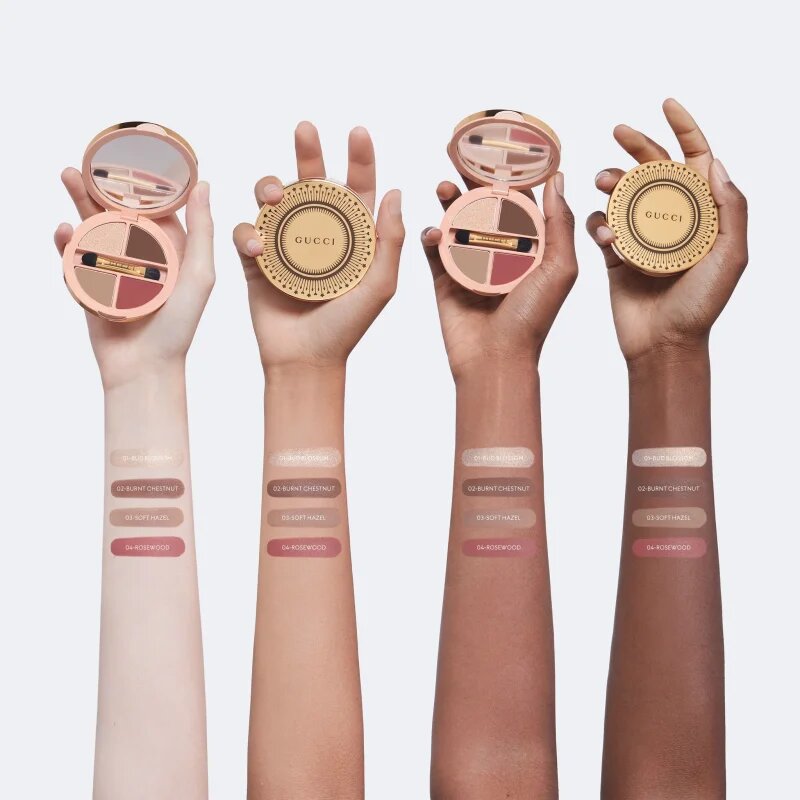 Gucci Beauty Palette de Beauté Quatuor multifunkcionális smink a szemre az ajkakra és az arcra árnyalat 01 Summerina Brown 6.1 g