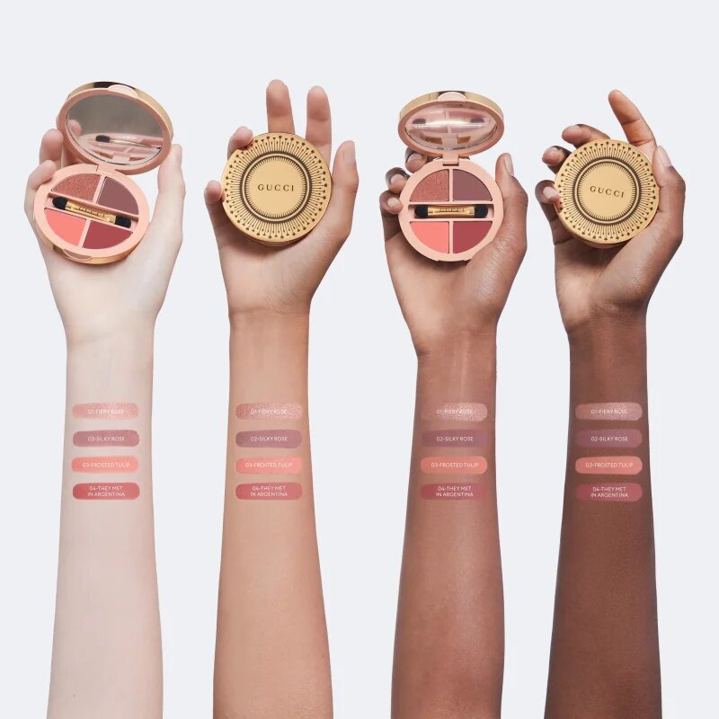 Gucci Beauty Palette de Beauté Quatuor multifunkcionális smink a szemre az ajkakra és az arcra árnyalat 02 Rosa Nitida 6.1 g