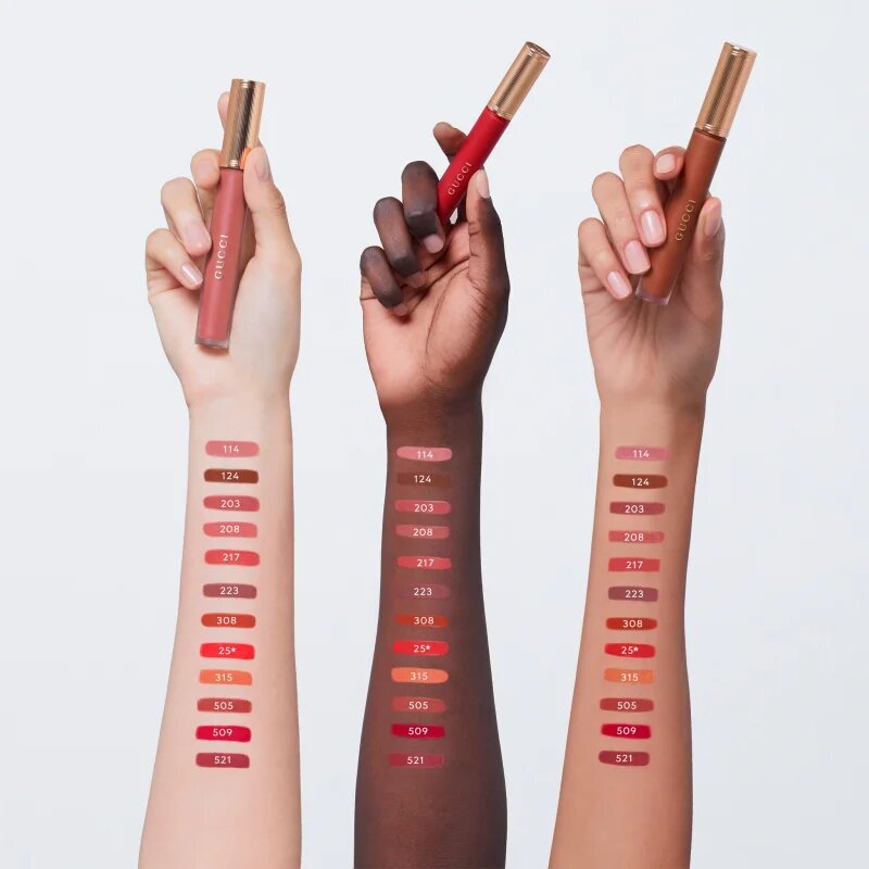 Gucci Beauty Rouge à Lèvres Matte Lipstick mattító folyékony rúzs árnyalat 413 Cornelia Pink 6.5 ml