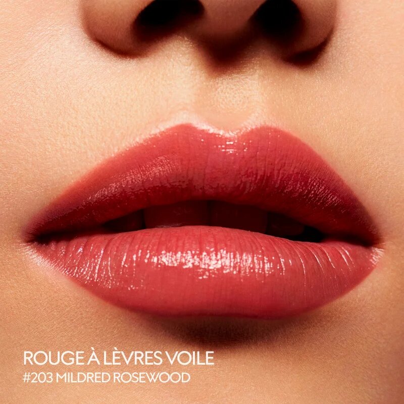 Gucci Beauty Rouge à Lèvres Voile fényes ajakrúzs árnyalat 203 Mildred Rosewood 3.5 g