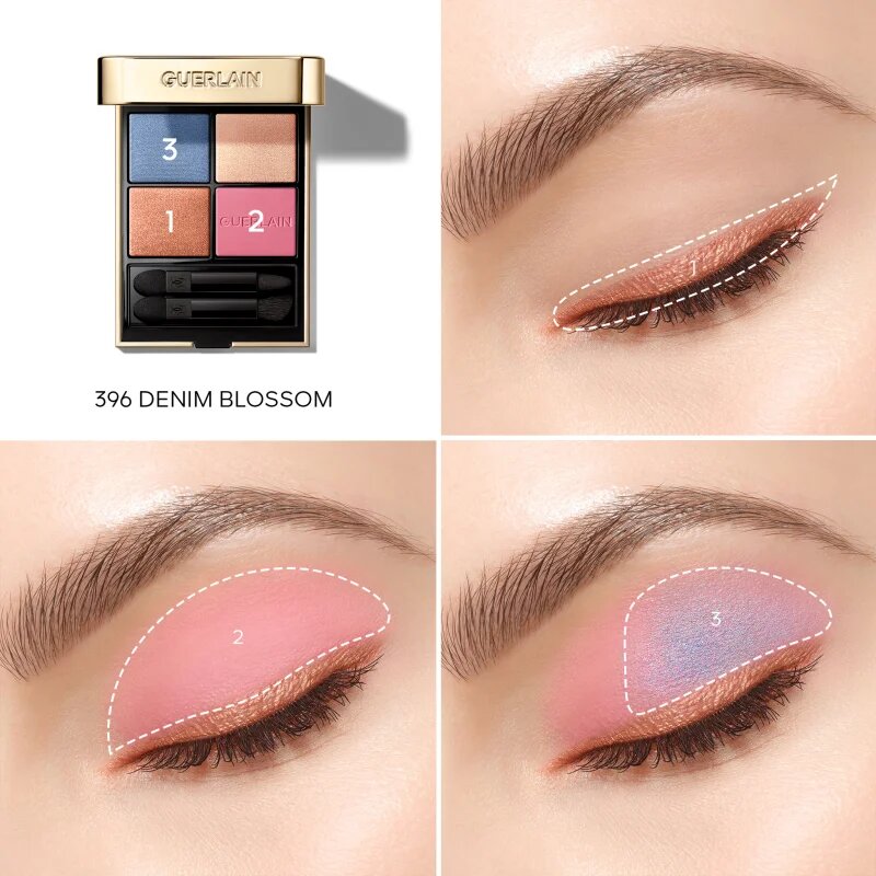 GUERLAIN Blooming Denim Ombres G szemhéjfesték paletta limitált kiadás 396 Denim Blossom 6 g