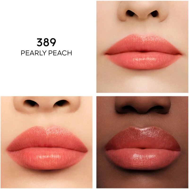GUERLAIN KissKiss Bee Glow tápláló és hidratáló ajakbalzsam árnyalat 389 Pearly Peach 3.2 g
