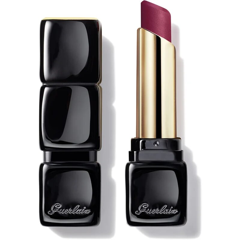 GUERLAIN KissKiss Tender Matte Ultra matt hosszantrató rúzs árnyalat 880 Caress Plum 2.8 g