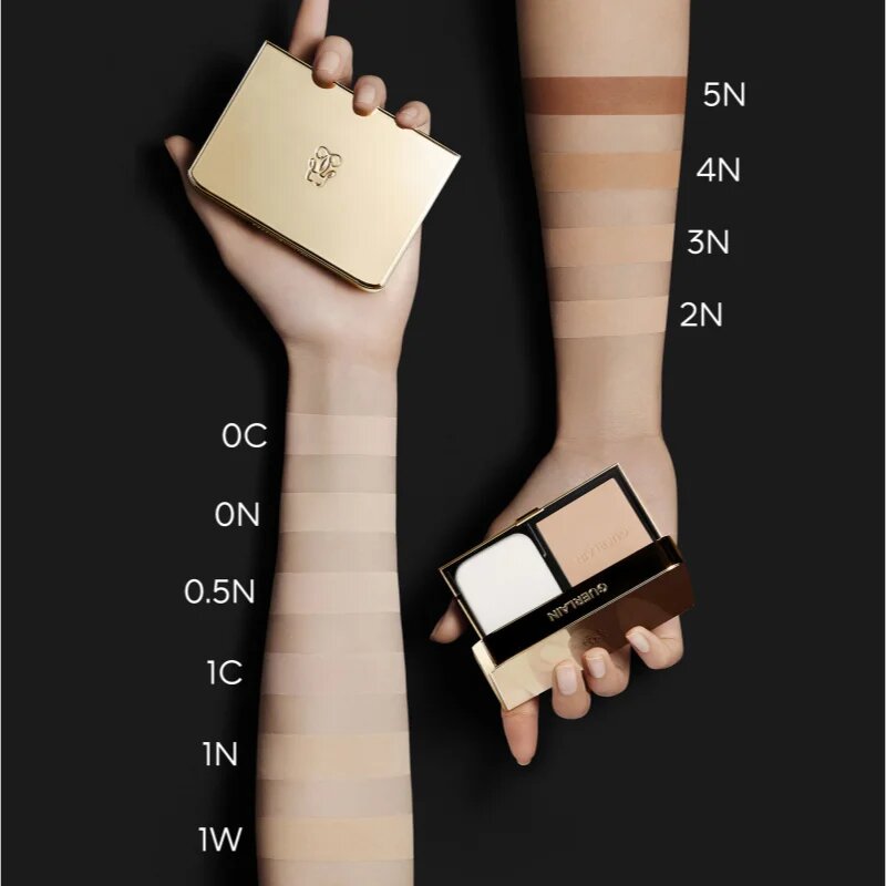 GUERLAIN Parure Gold Skin Control kompakt mattító alapozó utántöltő árnyalat 0N Neutral 87 g