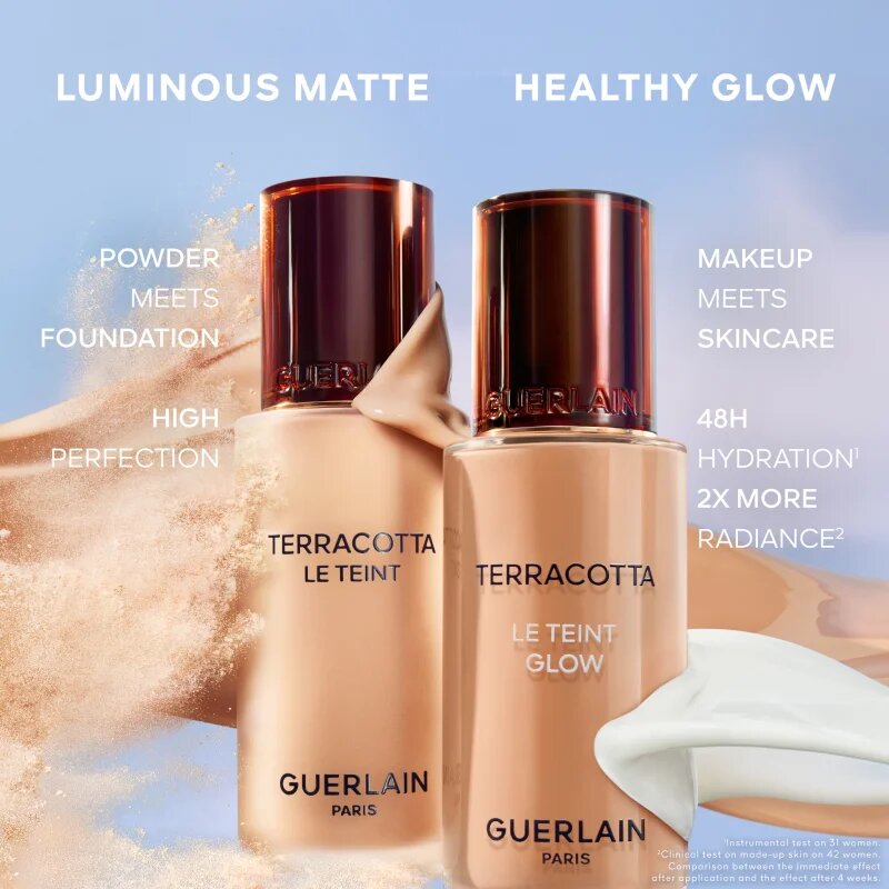 GUERLAIN Terracotta Le Teint Glow élénkítő folyékony make-up természetes hatásért árnyalat 1N Neutral 35 ml