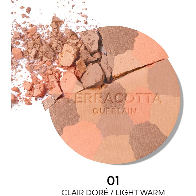 GUERLAIN Terracotta Light élénkítő bronzosító púder utántöltő árnyalat 01 Light Warm 10 g