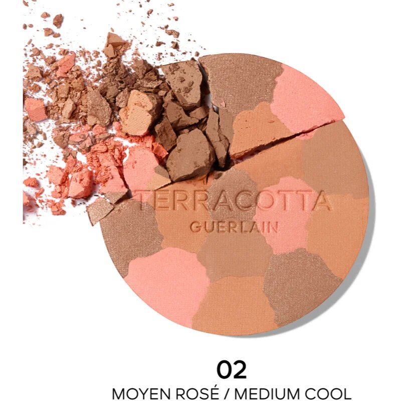 GUERLAIN Terracotta Light élénkítő bronzosító púder utántöltő árnyalat 02 Medium Cool 10 g