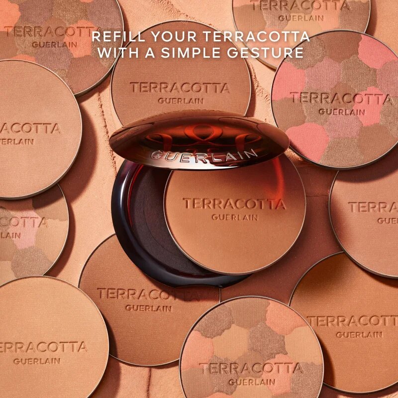 GUERLAIN Terracotta Light élénkítő bronzosító púder utántöltő árnyalat 02 Medium Cool 10 g