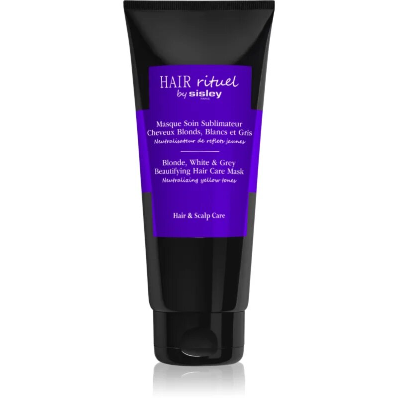 Hair Rituel by Sisley Blonde White & Grey Beautifying Hair Care Mask haj maszk semlegesítő réz alaptónusok 200 ml