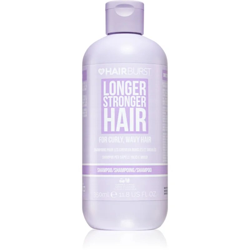 Hairburst Longer Stronger Hair Curly Wavy Hair hidratáló sampon a hullámos és göndör hajra 350 ml