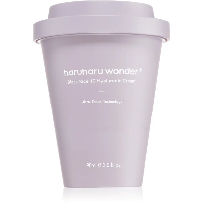 Haruharu Wonder Black Rice 10 Hyaluronic Cream intenzíven hidratáló krém az arcbőr megnyugtatására 90 ml