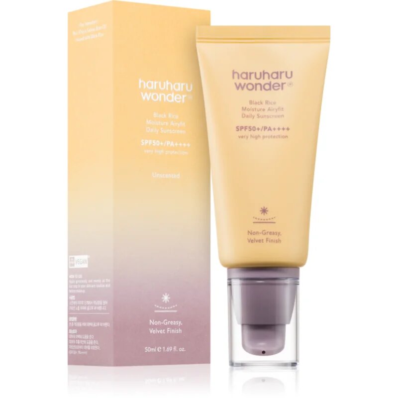Haruharu Wonder Black Rice Moisture gyengéd védő folyadék SPF 50+ parfümmentes 50 ml